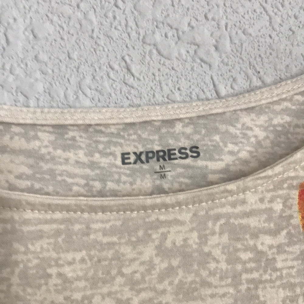 Express Floral Graphic T-shirt Size M - Picture 3 of 3